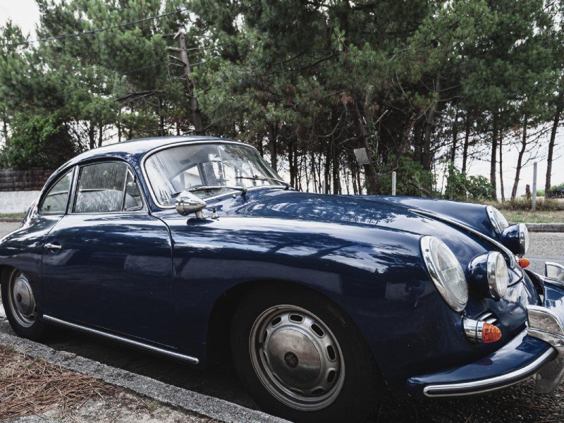 Vintage sports car near arcachon france